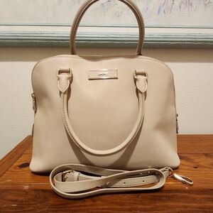 DKNY Beige Satchel Leather Bag